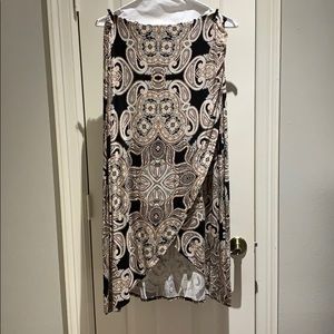Anthropologie black and beige maxi skirt.